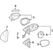 Mercedes Door Mirror Glass - Genuine Mercedes 2218101021