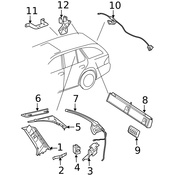 Mercedes Quarter Panel Trim Panel Clip - Genuine Mercedes 2119881078