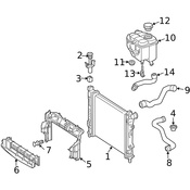 Mercedes Radiator Support Baffle - Genuine Mercedes 2095050730