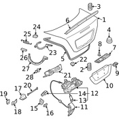Mercedes Deck Lid Seal - Genuine Mercedes 2097500998