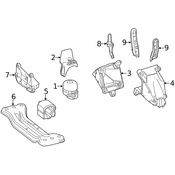Mercedes Engine Mount Heat Shield - Genuine Mercedes 2122410834