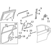Mercedes Power Window Motor - Genuine Mercedes 2218203042