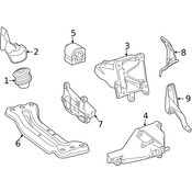 Mercedes Engine Mount Crossmember - Genuine Mercedes 2122422101