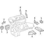 Mercedes Engine Mount Heat Shield - Genuine Mercedes 2102411434