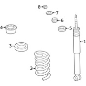 Mercedes Coil Spring - Genuine Mercedes 2103211204