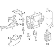 Mercedes Suspension Air Compressor Bracket -  Genuine Mercedes 2123201143