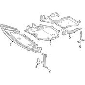 Mercedes Radiator Support Splash Shield Bracket - Genuine Mercedes 2535240040