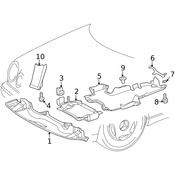 Mercedes Radiator Support Splash Shield - Genuine Mercedes 2105201923