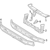 Mercedes Radiator Support Tie Bar - Genuine Mercedes 2106200172