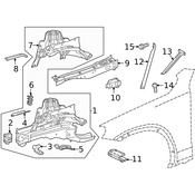 Mercedes Suspension Strut Brace -  Genuine Mercedes 2536280900