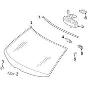 Mercedes Windshield Molding - Genuine Mercedes 2106700922
