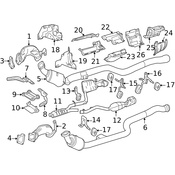 Mercedes Exhaust Muffler Bracket - Genuine Mercedes 2124901237