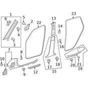 Mercedes Door Seal - Genuine Mercedes 25369701519G44