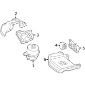 Mercedes Engine Mount - Genuine Mercedes 2222404617