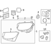 Mercedes Headlight Gasket - Genuine Mercedes 253826020064