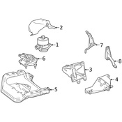 Mercedes Engine Mount Heat Shield - Genuine Mercedes 2222413534