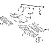 Mercedes Radiator Support Air Deflector - Genuine Mercedes 2125000155