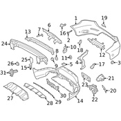 Mercedes License Plate Bracket - Genuine Mercedes 2538800544