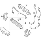 Mercedes Radiator Support Baffle - Genuine Mercedes 2125001316