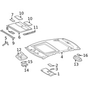Mercedes Sunroof Opening Trim - Genuine Mercedes 2107800340