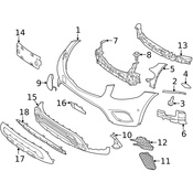 Mercedes Bumper Trim - Genuine Mercedes 2538850102