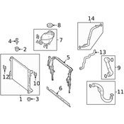 Mercedes Radiator Support Baffle - Genuine Mercedes 2125050000