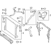 Mercedes Radiator Support Baffle - Genuine Mercedes 2125050230