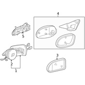 Mercedes Door Mirror Drive Motor - Genuine Mercedes 210820134264