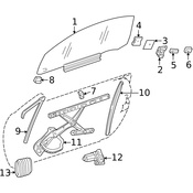 Mercedes Power Window Motor - Genuine Mercedes 2108204642