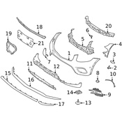 Mercedes Grille - Genuine Mercedes 2538852502