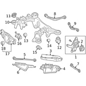 Mercedes Suspension Crossmember Insulator -  Genuine Mercedes 2223510500
