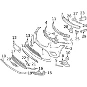 Mercedes License Plate Bracket - Genuine Mercedes 2538853800