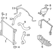 Mercedes Radiator Support Baffle - Genuine Mercedes 2125053230