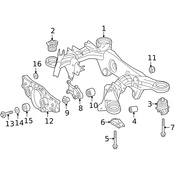 Mercedes Suspension Crossmember Stop -  Genuine Mercedes 2223520500