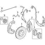 Mercedes Brake Hydraulic Hose -  Genuine Mercedes 222420054864