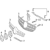 Mercedes Radiator Support Air Deflector - Genuine Mercedes 2538870200