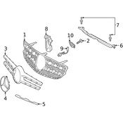 Mercedes Radiator Support Air Deflector - Genuine Mercedes 2538883300