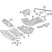 Mercedes Radiator Support Splash Shield - Genuine Mercedes 2125241025