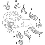 Mercedes Engine Mount Heat Shield - Genuine Mercedes 2112410834
