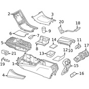 Mercedes-Benz Center Console Insert - Genuine Mercedes 2546800707