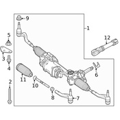 Mercedes Steering Shaft Universal Joint - Genuine Mercedes 2224620378
