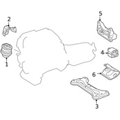 Mercedes Engine Mount Heat Shield - Genuine Mercedes 2112411234