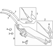 Mercedes Wiper Blade Set - Genuine Mercedes 2548201201
