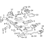 Mercedes Exhaust Bracket - Genuine Mercedes 2224912841