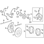 Mercedes Disc Brake Pad Wear Sensor Cable -  Genuine Mercedes 212540450564