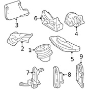 Mercedes Engine Mount Heat Shield - Genuine Mercedes 2112412134