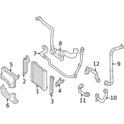 Mercedes Radiator Mount Bracket - Genuine Mercedes 2225000131