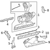 Mercedes Turbocharger Bracket - Genuine Mercedes 2560960000