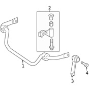 Mercedes Suspension Stabilizer Bar -  Genuine Mercedes 2113234965