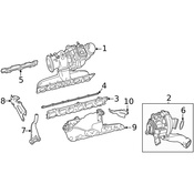 Mercedes Turbocharger Bracket - Genuine Mercedes 2561420140